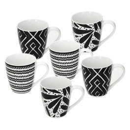 Tazza Mug 360cc Metropolis Mandala Black