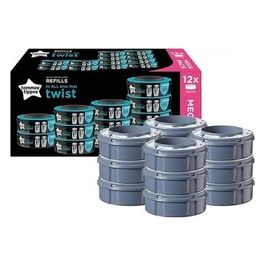 Tommee Tippee Ricarica Contenitore Pannolini Confezione 12 Pezzi Twist & Click