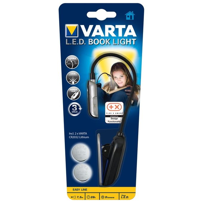 Torcia Varta Led Booklight+2cr2032c/pile