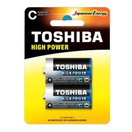 Toshiba LR14GCP BP-2 Batterie Mezza Torcia C Alcaline 2 Pezzi