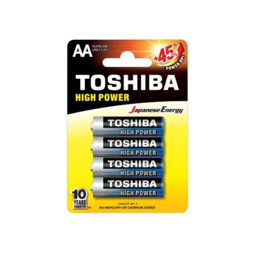 Toshiba LR6GCP BP-4 Batterie Stilo AA Alcaline 4 Pezzi
