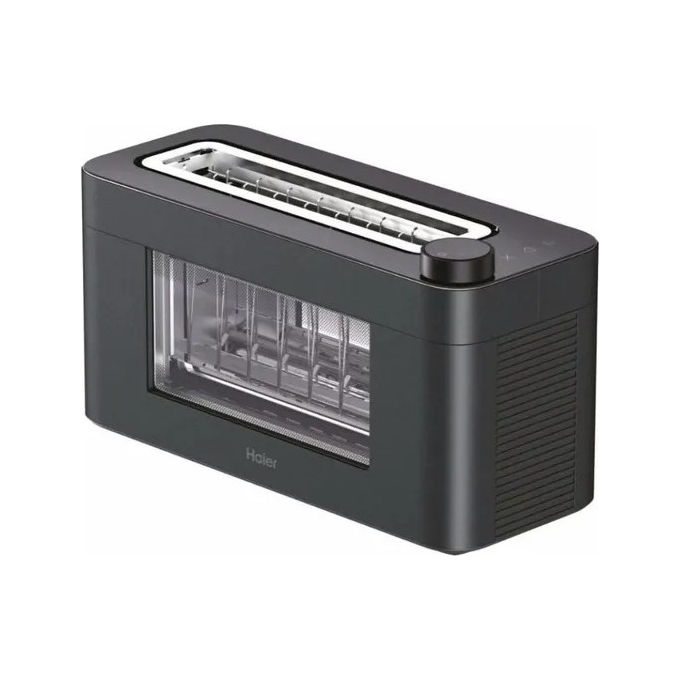 Haier hto7w2 011 tostapane elettrico 2 fette 1300w 7 liveli di tostatura 12 programmi vassoio raccoglibriciole nero