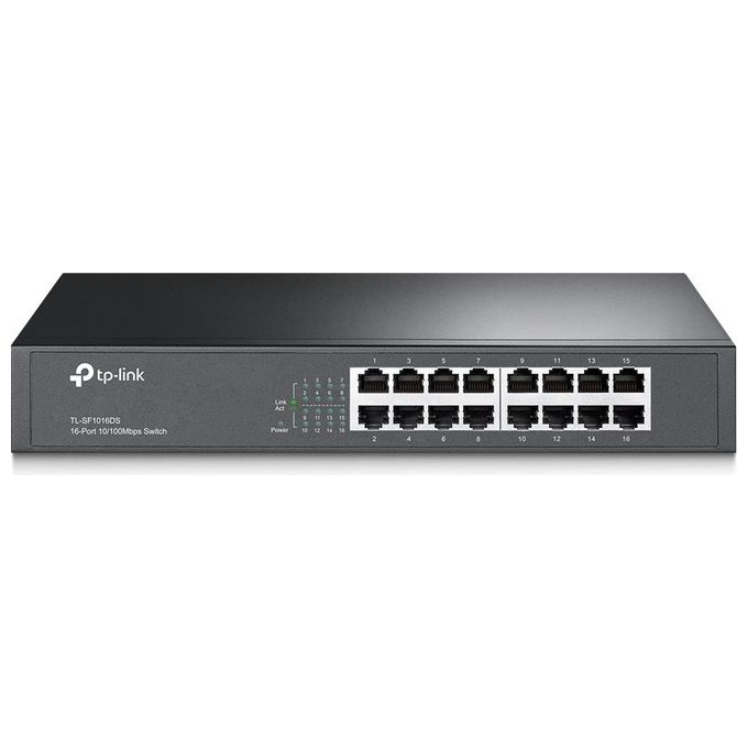 TP-LINK 16-port Switch Rj45 10/100m 1he 13-inch Mountable