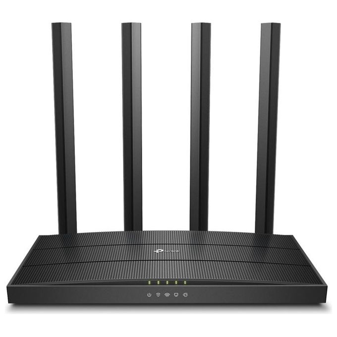 Tp-link archer c6 gigabit router wi-fi dual band ac1200 wireless 5 porte gigabit 4 antenne esterne e 1 antenna interna modalitÀ access point mu-mimo rete ospite nero