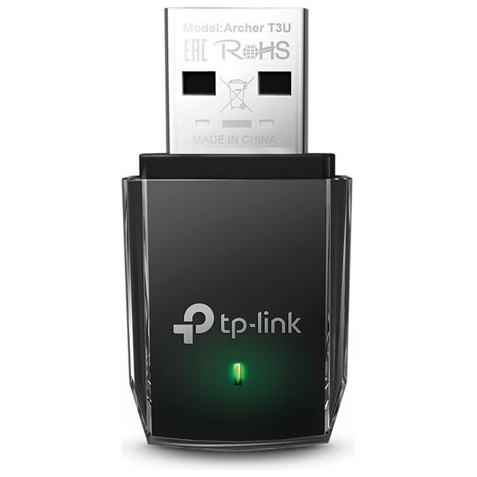 TP-Link Archer T3U Adattatore Usb Scheda di Rete Wireless Dual-Band 1300Mbps 2.4GHz e 5GHz Usb 3.0 Mini Size