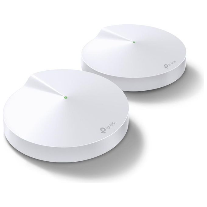 TP-Link Deco M5 WiFi Mesh - Pacchetto da 2 Unità Fino a 350 ? AC1300 per Case su 2 Velocità Dual-Band 1267Mbps Sostituisci Router Tradizionali e WiFi Extender Compatibile Alexa