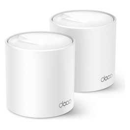 TP-Link Deco WiFi 6 Mesh AX 3000Mbps Deco X50(2 Pack) - Sistema WiFi 6 per tutta la casa - Copertura WiFi da 400 - Facile installazione - Controllo Parental - Compatibile con tutti i Box in fibra