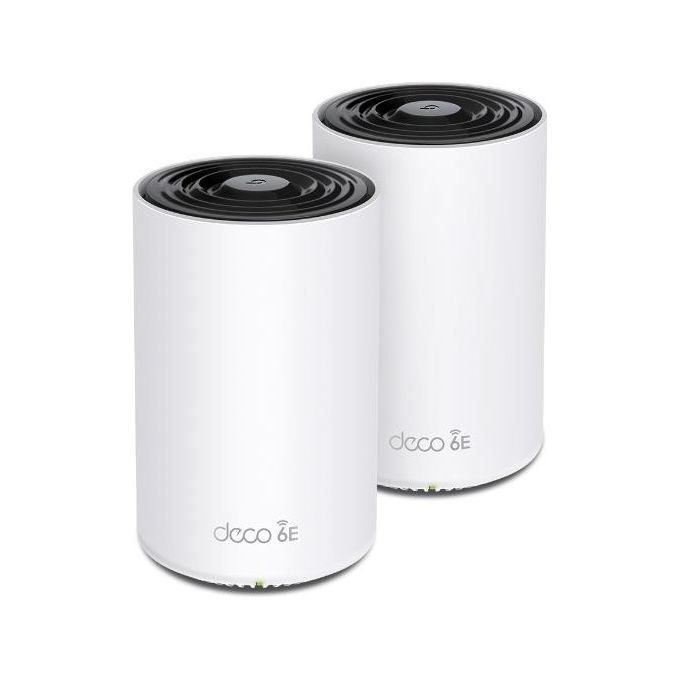 Image of TP Link Deco XE75(2-pack) Mesh Router AXE5400 Wi-Fi 6E Tri-Band Sistema Mesh per Tutta la Casa Porta Gigabit 6 GHz AI-Driven Mesh HomeShield MU-MIMO 2 Pezzi con Copertura Fino a 500?