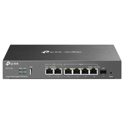 TP-Link ER707-M2 Router Cablato 2.5 Gigabit Ethernet Fast Ethernet Gigabit Ethernet Nero