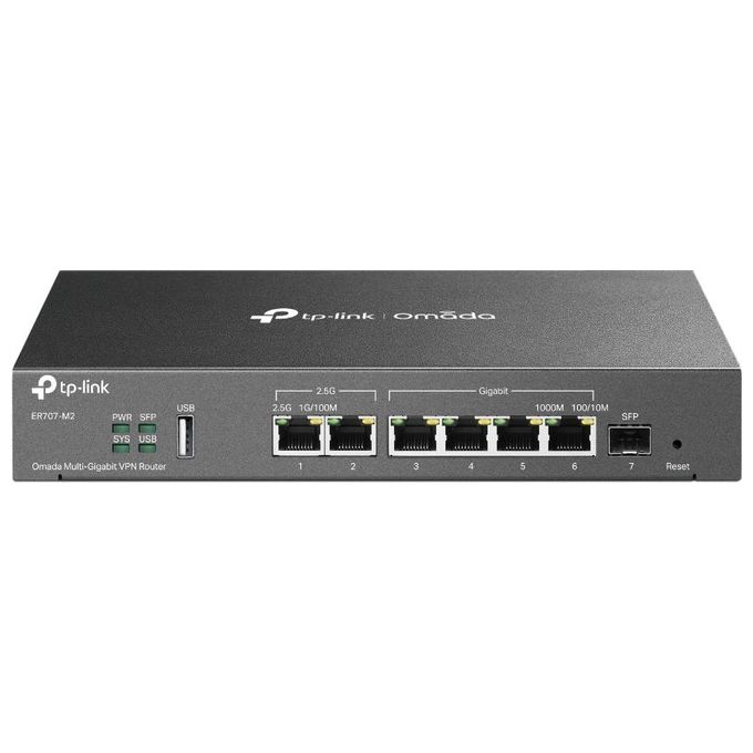 TP-Link ER707-M2 Router Cablato 2.5 Gigabit Ethernet Fast Ethernet Gigabit Ethernet Nero
