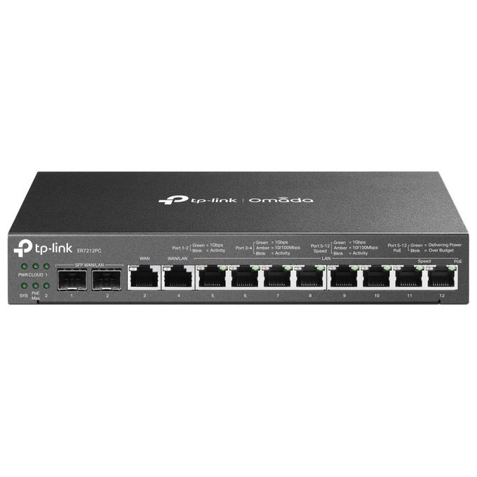 TP-Link ER7212PC Router Cablato Gigabit Ethernet Nero
