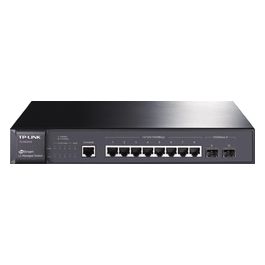 JetStream T2500G-10TS Switch gestito 8 x 10/100/1000 + 2 x Gigabit SFP desktop, montabile su rack