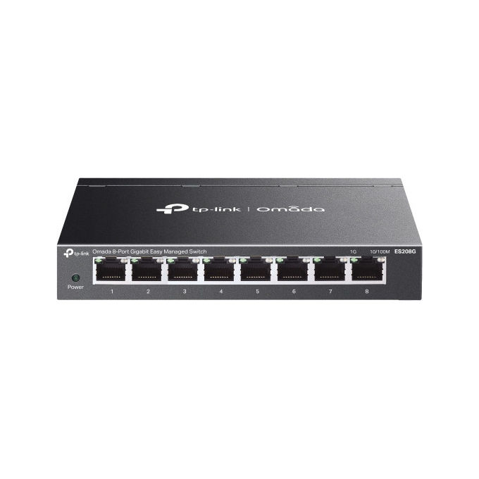 TP-Link Omada ES208G Switch di Rete Gestito 8 Porte Gigabit Ethernet Nero Cloud