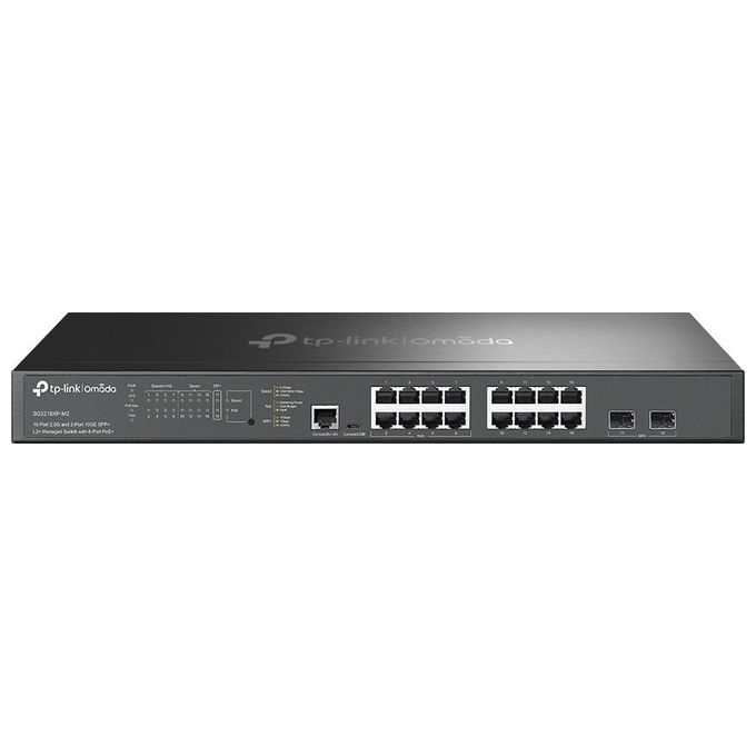 TP-Link Omada SG3218XP-M2 Switch di Rete Gestito L2 2.5g Ethernet 100-1000-2500 Supporto Power Over Ethernet 1u Nero