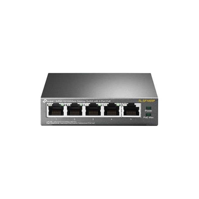 TP-LINK TL-SF1005P Switch da Ufficio 5 porte 10/100 Desktop Power over Ethernet (PoE) Nero