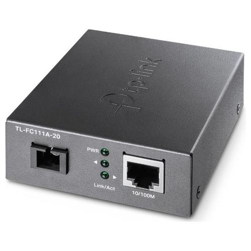 TP-Link TL-FC111A-20 Convertitore Multimediale di Rete 100 Mbit/s Modalità Singola Nero