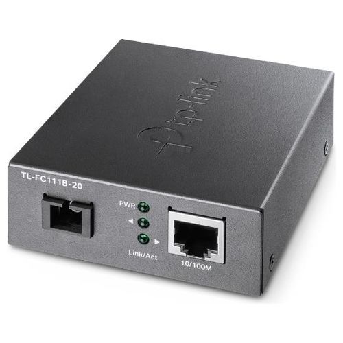 TP-Link TL-FC111B-20 Convertitore Multimediale di Rete 100 Mbit/s Modalità Singola Nero