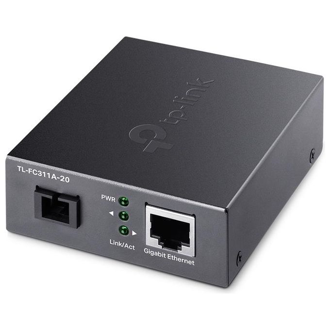 TP-Link TL-FC311A-20 Convertitore Multimediale di Rete 1000 Mbit-s 1550 Nm Modalita' Singola Nero