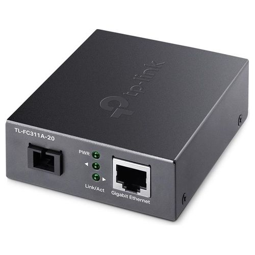 TP-Link TL-FC311A-20 Convertitore Multimediale di Rete 1000 Mbit/s 1550 Nm Modalità Singola Nero
