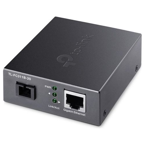 TP-Link TL-FC311B-20 Convertitore Multimediale di Rete 1000 Mbit/s 1550 nm Modalita' Singola Nero