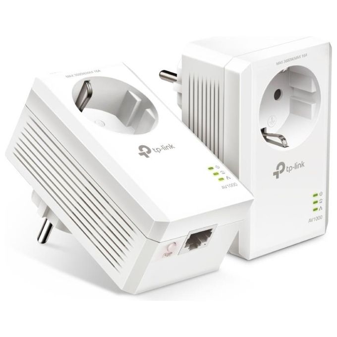 TP-Link TL-PA7017P KIT Adattatore di Rete PowerLine 1000 Mbit-s Collegamento Ethernet LAN Bianco 2 Pezzi