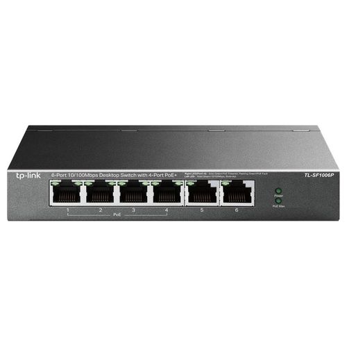 Tp-Link TL-SF1006P Switch di Rete Fast Ethernet 10/100 Supporto Power Over Ethernet Nero