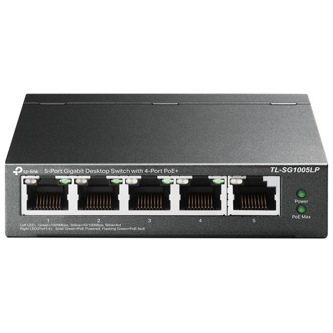 TP-Link TL-SG1005LP Switch di Rete Non Gestito Gigabit Ethernet 10/100/1000 Supporto Power over Ethernet Nero
