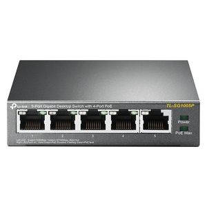 TP-LINK TL-SG1005P Switch unmanaged 4 x 10/100/1000 (PoE) + 10/100/1000 desktop PoE (56 W)
