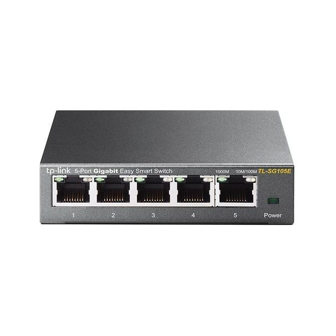 Tp-Link TL-SG105E L2 Switch 5 Porte Gigabit Ethernet 10/100/1000 Nero
