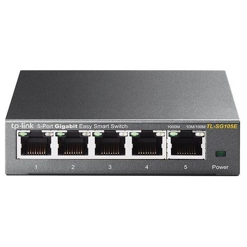 Tp-Link TL-SG105E L2 Switch 5 Porte Gigabit Ethernet 10/100/1000 Nero