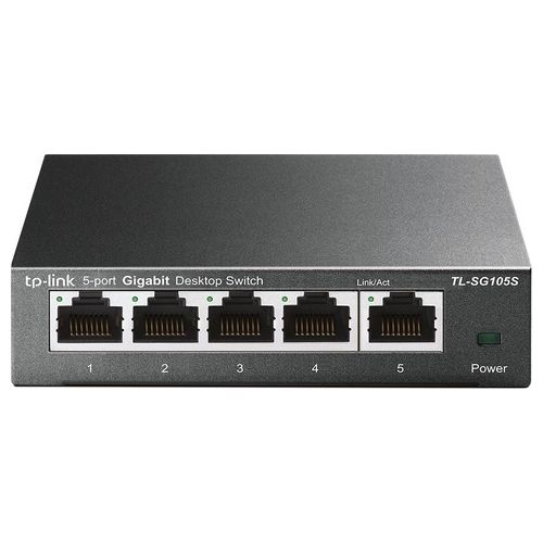 Tp-Link TL-SG105S Switch di Rete Non gestito L2 Gigabit Ethernet 10/100/1000 Nero
