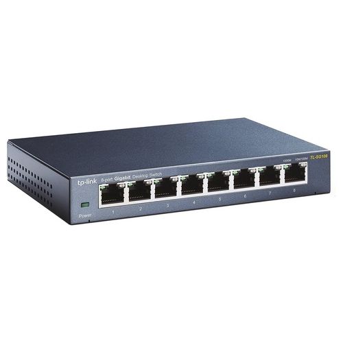 Tp-Link TL-SG108 V3.0 Switch di Rete Non gestito Gigabit Ethernet 10/100/1000 Nero