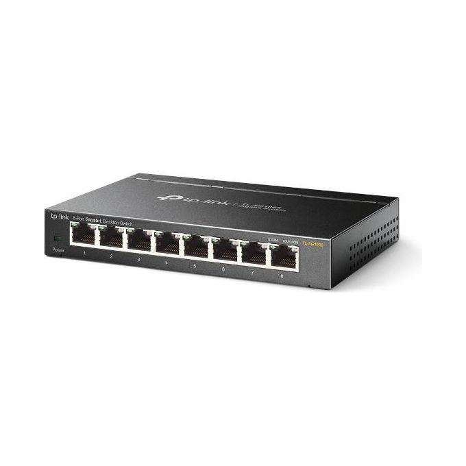 Tp-Link TL-SG108S Switch di Rete Non gestito L2 Gigabit Ethernet 10/100/1000 Nero
