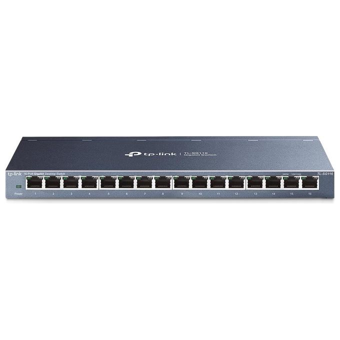 Tp-Link TL-SG116 Switch 16 Porte Gigabit Rj45 Desktop Steel Case