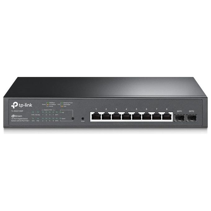Tp-Link TL-SG2210MP Switch di Rete Gigabit Ethernet 10/100/1000 Supporto Power Over Ethernet Nero