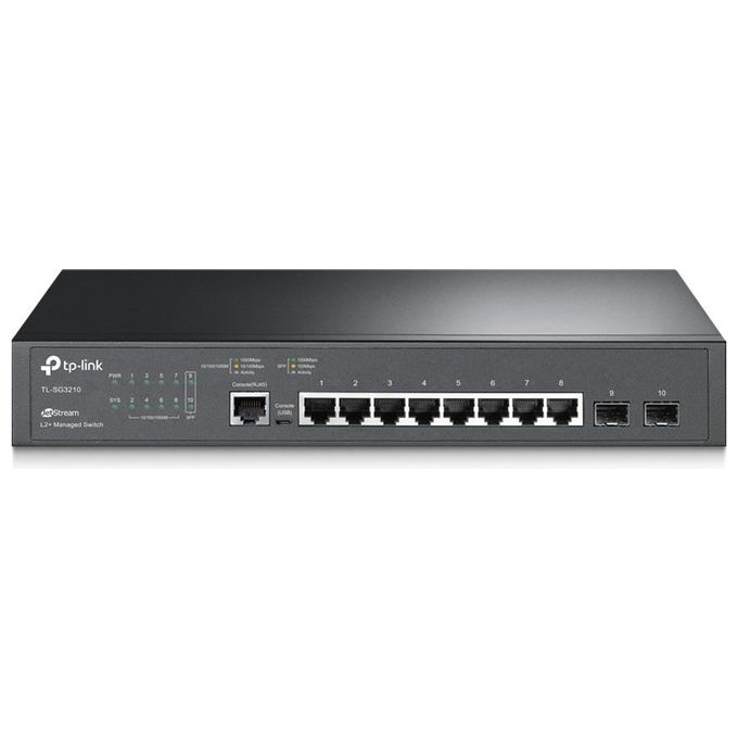 TP-LINK TL-SG3210 Switch Managed L2 JetStream 8 Porte Gigabit con 2 Porte SFP