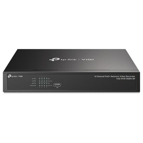 TP-Link VIGI NVR1008H-8P Videoregistratore di Rete (NVR) Nero
