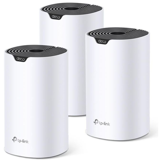 TP-Link WiFi Mesh Sistemi Deco S4 (3 Confezioni) Veloce per Tutta la casa Copertura Wi-Fi da 250 m2 Installazione Facile Controllo parentale Compatibile con Tutte Le Box Internet