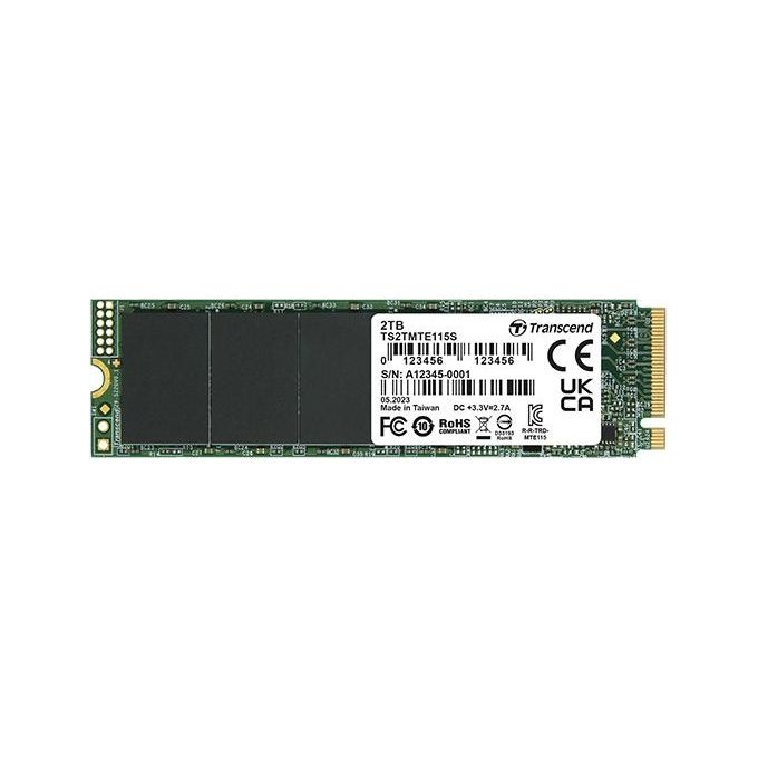 Transcend 115S Ssd 250Gb Interno M.2 2280 Due Lati PCIe 3.0 x4 (NVMe)