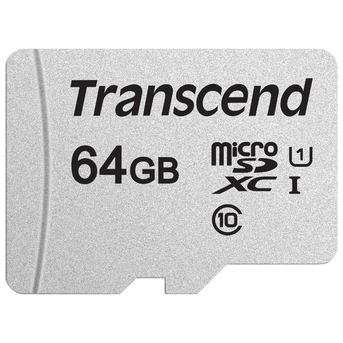 Transcend 300S MicroSDXC Scheda di Memoria da 64Gb Uhs-I Class 10