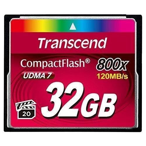 Transcend 32Gb cf card (800x type i )