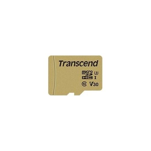 Transcend 500S MicroSDXC Scheda di Memoria da 64Gb Uhs-I Class 10 con Adattatore