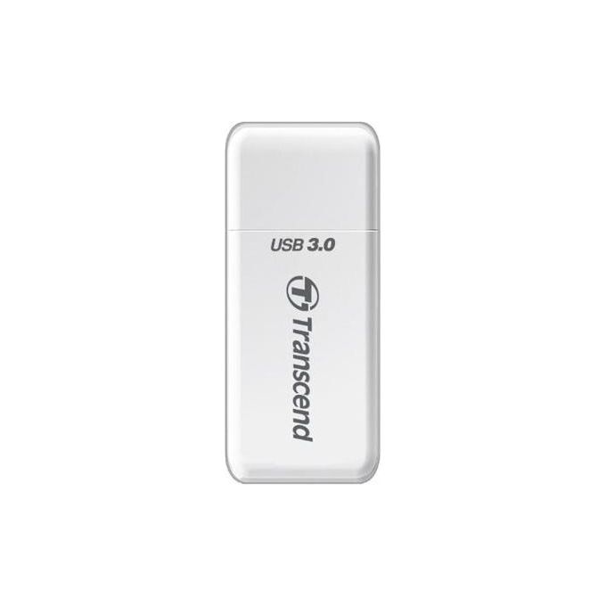 Transcend Flash Memory card Reader rdf5 usb 3.0 Microsd-sd White