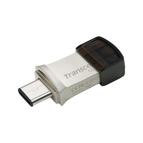 Transcend JetFlash 890 Unita' Flash USB 128Gb USB Type-A / USB Type-C 3.2 Gen 1 Nero/Argento