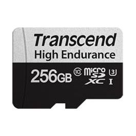 Transcend Memory Card 256Gb MicroSD con Adattatore U3 High Endurance
