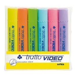 Tratto Cf6 evidenziatore Video Colori Assortiti