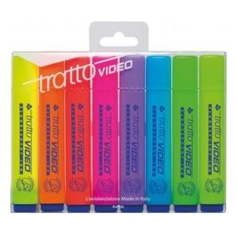 Confezione 8 Pezzi Video Arcobaleno Fluo
