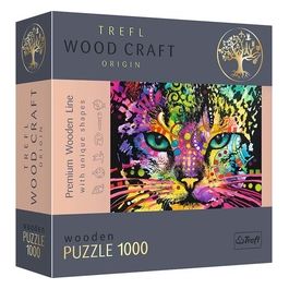 Puzzle da 1000 Pezzi Woodcraft -  Gatto Colorato