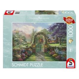 Trefl Puzzle da 1000 Pezzi - Thomas Kinkade: Cottage Del Colibrã¬