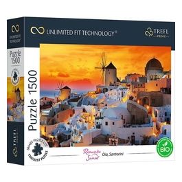 Puzzle da 1500 Pezzi Uft - Romantic Sunset: Oia. Santorini